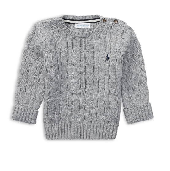 Boys' Cable Knit Cotton Sweater - Baby