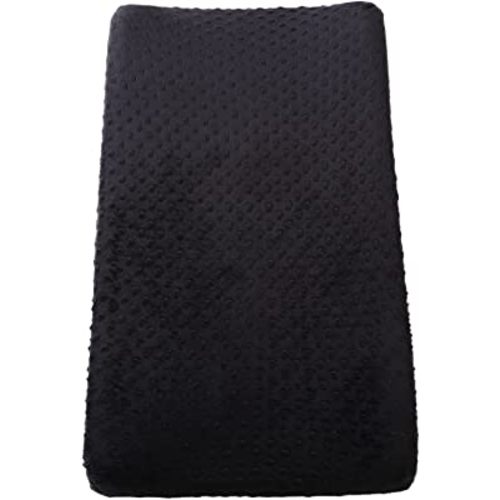Changing Pad Cover Super Soft Minky Dots Skin-Friendly Breathable Wipeable Changing Table Sheets for Baby Boy and Baby Girl (Black)