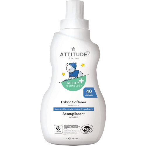 ATTITUDE Baby Fabric Softener, Hypoallergenic, Plant-based, Non-toxic, ECOLOGO Certified, Fluid Ounce, 40 Loads, Soothing Chamomile, 33.8 Fl Oz (Pack of 1)