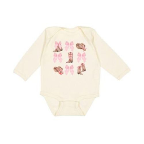 Girls' Coquette Cowgirl Long Sleeve Bodysuit - Baby