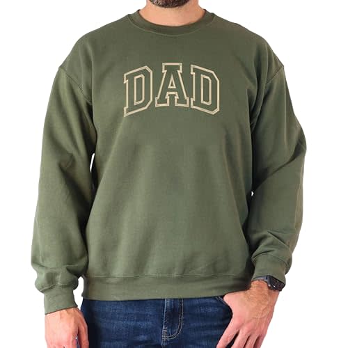 NICHEBEE Embroidered Dad Sweatshirt – Cozy, Soft and Comfy Sweatshirt for Men, Perfect for Dads