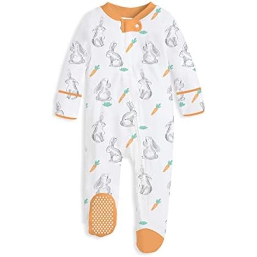 UNIFACO Baby Girls Boys Footed Pajamas One-Piece Sleeper Snug Fit Sleep and Play Zip Front Footie Romper 0-12 Month