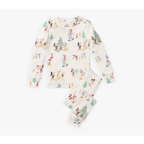 Disney Mickey and Friends Holiday Tight Fit Kid Pajama Set