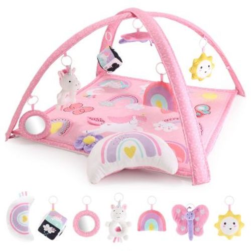 The Peanutshell Rainbow Paradise 7-in-1 Activity Gym & Play Mat For Baby