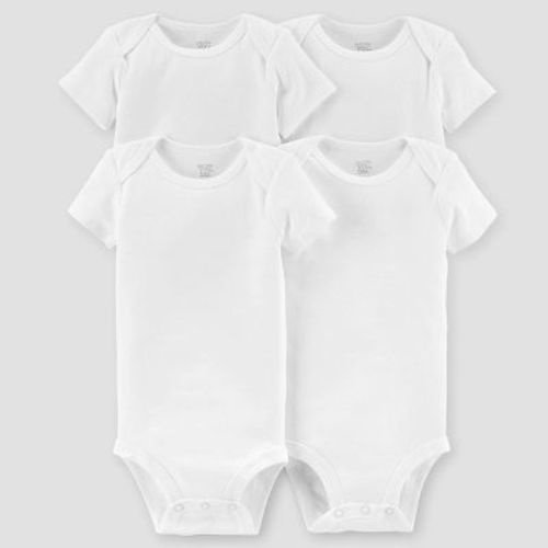 Carter's Just One You® Baby 4pk Short Sleeve Bodysuit - White 3m