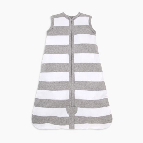 Burt's Bees Baby Beekeeper Organic Wearable Blanket - Heather Grey Rugby Stripe, 12-18 Months