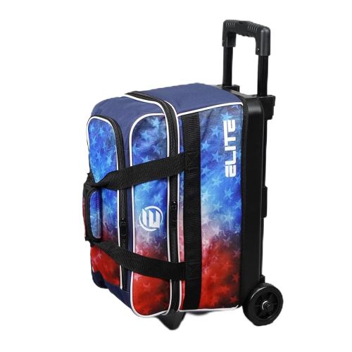 ELITE Basic Bowling Bag Double (2) Ball Roller with Rolling Wheels