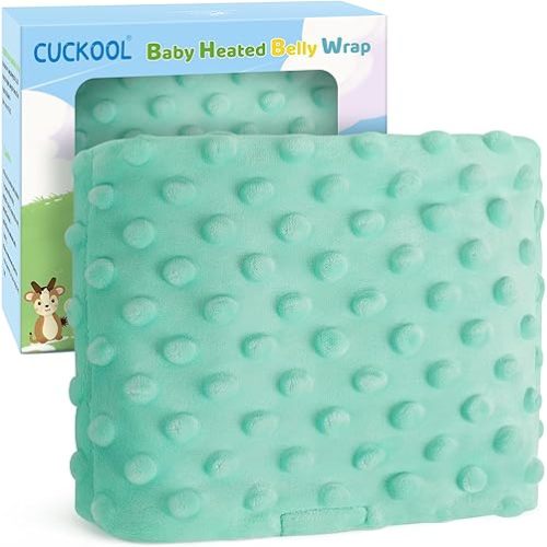 Baby Colic and Gas Relief, Heated Tummy Wrap for Newborns Belly Relief by Soothing Warmth, Baby Heating Pad Swaddling Belt Relief & Soothe Gas, Colic and Upset Stomach for Newborns to Toddler (Green)