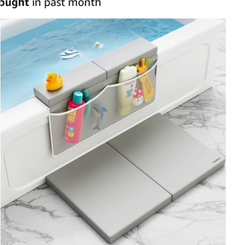 Bath Kneeler, Baby Bath Kneeler and Elbow Rest Pad Set, Kneeling Pad for Bathing Baby, Knee Pads for Bathing Babies (Gray, X-Large (22 Inches × 15 Inches))