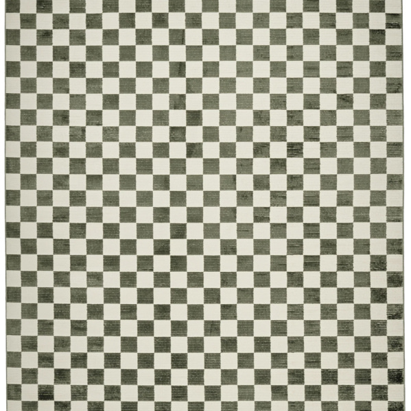 Machine Washable Rug, 100% Recycled, Kid & Pet Friendly - Gambit - Revival Rugs- EVERGREEN