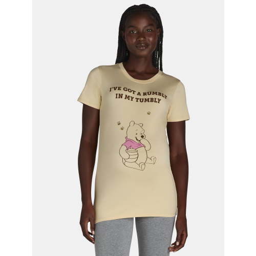 Winnie the Pooh Women’s Maternity Graphic Tee with Short Sleeves, Sizes XS-2X