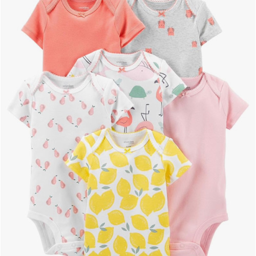Simple Joys by Carter's Baby-Girls 6-Pack Short-Sleeve Bodysuit