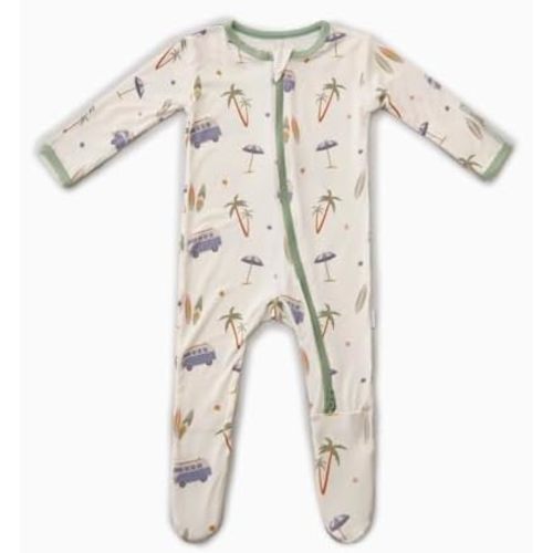 Bamboo Little Soft Baby Footie Pajamas, Baby Clothes, Newborn Sleepers, 95% Viscose and 5% Spandex, 0-24 Months