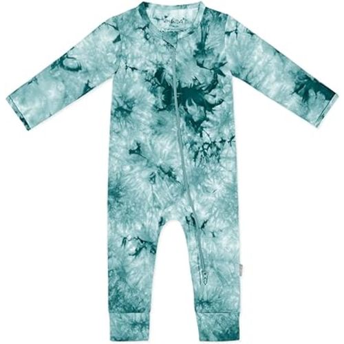 Jimonda Baby Girls Boys Footless Pajamas outfits 2 Way Zipper Long Sleeve Soft Sleeper Pjs,Infant Tie-dye Romper