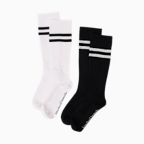 Kindred Bravely Premium Maternity Compression Socks (2-Pack) - Black & White, One Size