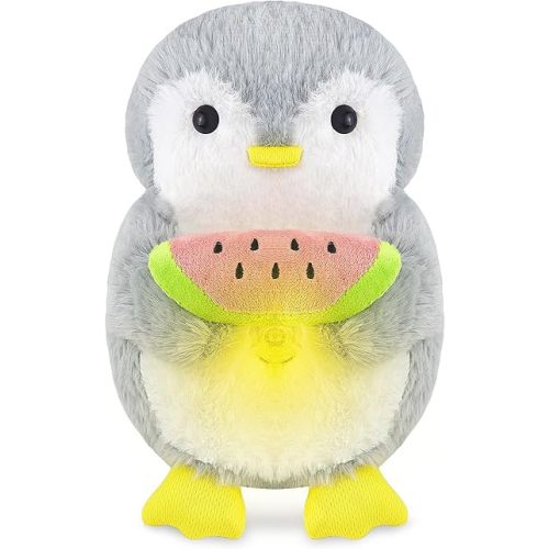 Breathing Stuffed Animal, Four Gear Adjustment, Volume Control, Rhythmic Breathing Motion with Music Lights & Breathing Motion for Newborns 0+ Months, Perfect for Relieving Baby Quiet