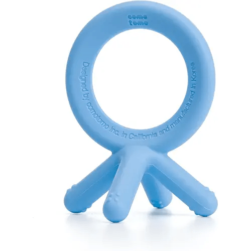 Comotomo Silicone Baby Teether, Blue