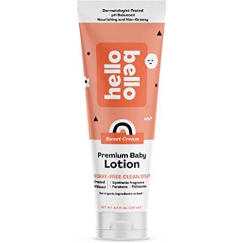 Hello Bello Premium Baby Lotion - Gentle Hypoallergenic Vegan Formula to Nourish and Moisturize - Sweet Cream Scent - 8.5 oz