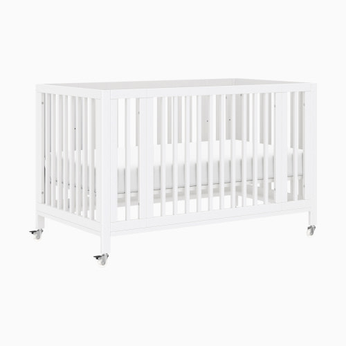 babyletto Rolli 9-in-1 Convertible All-Stages Crib with Bassinet & Toddler Bed Conversion Kits - White