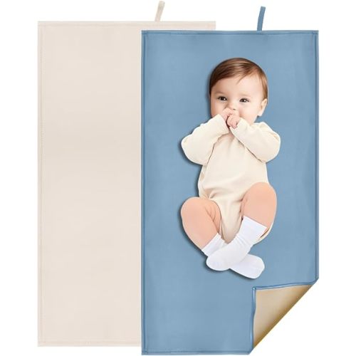 2 Pack Baby Diaper Changing Pad, Portable Baby Changing Mat for Travel or Home, Foldable Mat Fits Perfectly in Diaper Bag (67-15)