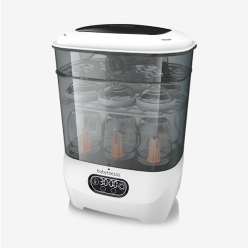 Baby Brezza Bottle Sterilizer and Dryer Advanced – 33% Faster - Largest Capacity Steam Sanitizer - Universal Sterilization Machine for All Bottles + Pump Parts - HEPA Air Filter