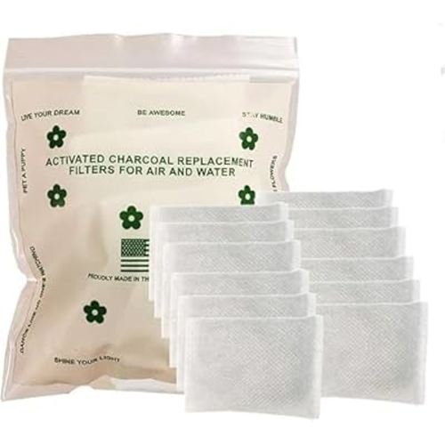 Green Piece® 12 Pack - Overstuffed - All-Natural Baby Diaper Pail Deodorizer | Activated Charcoal Air Purifier Compatible with Diaper Pails, Shoe Closets, Trash Cans, Pets - Made in The USA