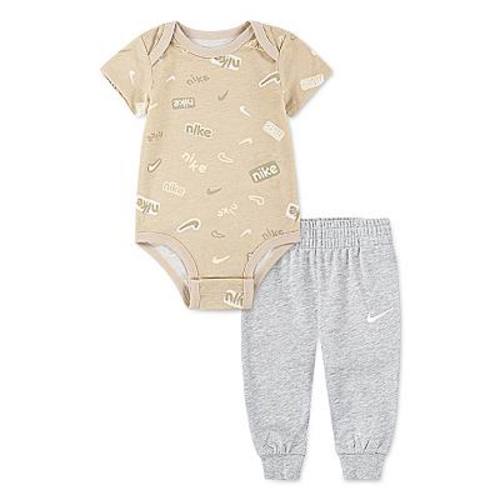 Baby Boys Nike All-Over Print Bodysuit & Pants 2-Piece Set