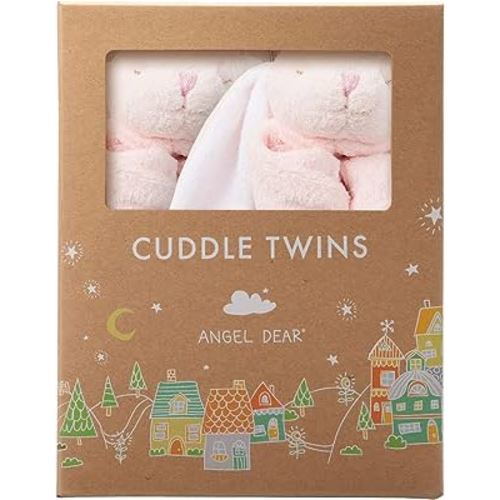 Angel Dear Cuddle Twins Blankie, New Pink Bunny