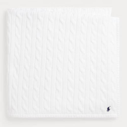 Cable-Knit Cotton Baby Blanket