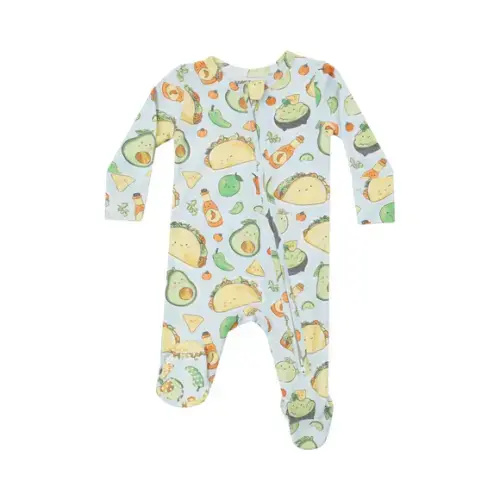 Happy Tacos Bamboo 2 Way Zipper Footie | Twinkle Twinkle Little One