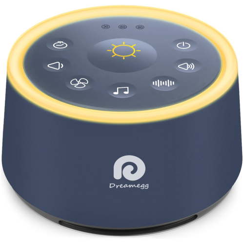 Dreamegg Sound Machine White Noise Machine with Baby Night Light for Sleeping Baby Adults, Timer & Memory Feature, Home, Office, Travel (Navy Blue)