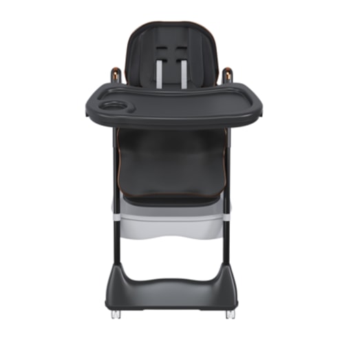 Adjustable Baby High Chair 0-6 Years – 5-Level Height Adjustable with Safety Belt & Silent Locking Wheels, Easy-Clean Tray for Home, Dining & Travel (Black)