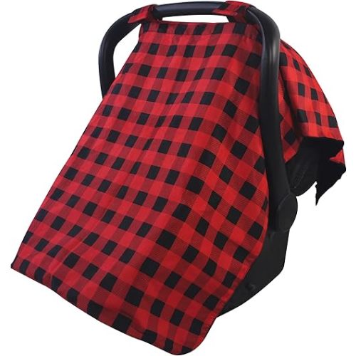 Amazon.com: Hudson Baby Unisex Baby Reversible Car Seat and Stroller Canopy, Buffalo Plaid, One Size : Baby
