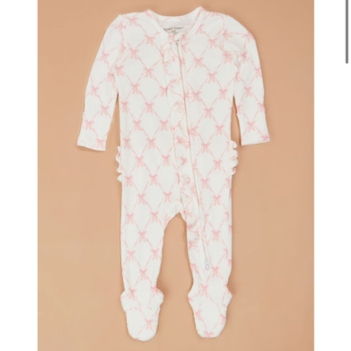 Beautiful Bow Ruffle Footie