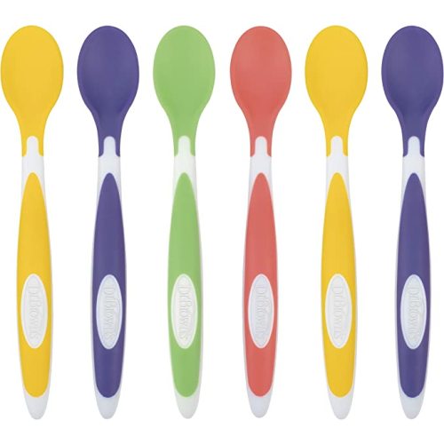 Dr. Brown's Soft-Tip Toddler Feeding Spoons, 6 Pack, Multi