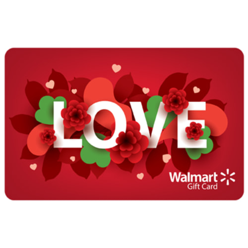 Love Hearts Walmart gift card