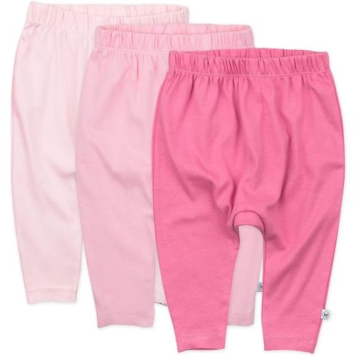 HonestBaby Multipack Harem Pants Roomy Fit Pull on Bottoms 100% Organic Cotton for Infant Baby Boys, Girls, Unisex