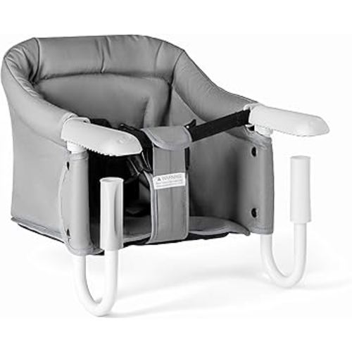 Portable Hook on High Chair for Baby & Travel Toddler from 6-36 Months – Clip on Baby Seat for Table – Fast Table Chair for Travel & Dining– Including Storage Bag - Gray