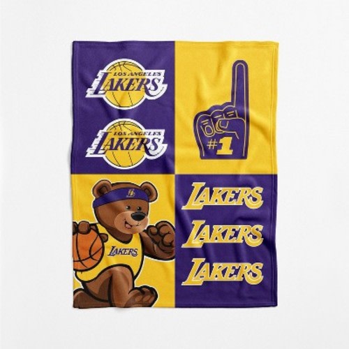 NBA Los Angeles Lakers Domino Swaddle Blanket