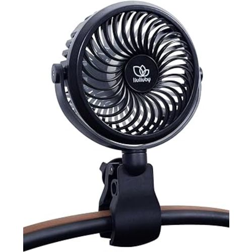liuliuby Stroller Fan Clip On for Baby | Baby Fan for Stroller and Car Seat | Baby Stroller Fan Rechargeable | USB Rechargeable Battery Operated Portable Fan for Stroller | Stroller Accessories