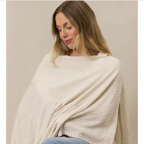 Sollybaby Cream Houndstooth Nursing Cover