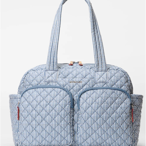 Seersucker Nik Diaper Bag