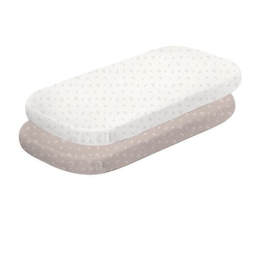 Bubba Blue Organic Bedside Sleeper Fitted Sheet 2 Pack Chestnut