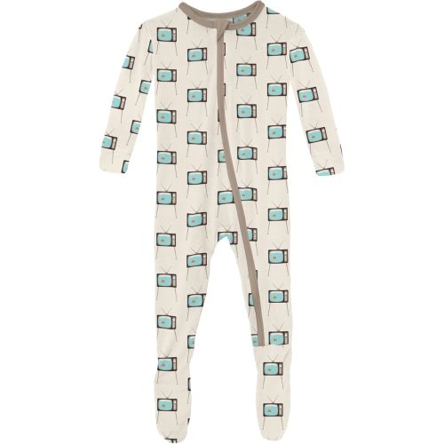 KicKee Print Footie with Zipper, Super Soft One-Piece Jammies, Seasonal Sleepwear for Babies and Kids, Spring 3 Collections