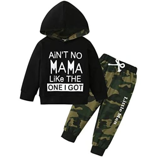 DISAUR Toddler Boy Clothes Baby Outfits, Little Boys Summer Letter Printed Short Sleeve with Pants 2PCS Clothing Set