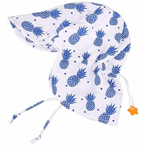 SimpliKids UPF 50+ UV Ray Sun Protection Baby Hat w/Neck Flap & Drawstring