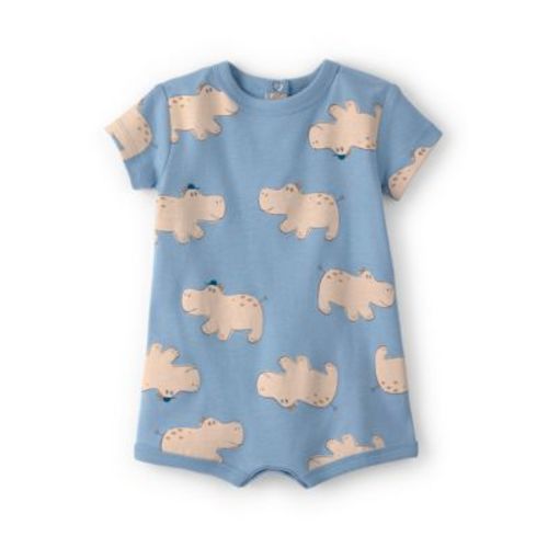 Baby Boys Hippo Print Onesie
