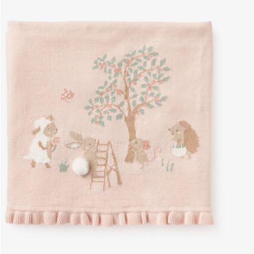 Garden Picnic Knit Blanket