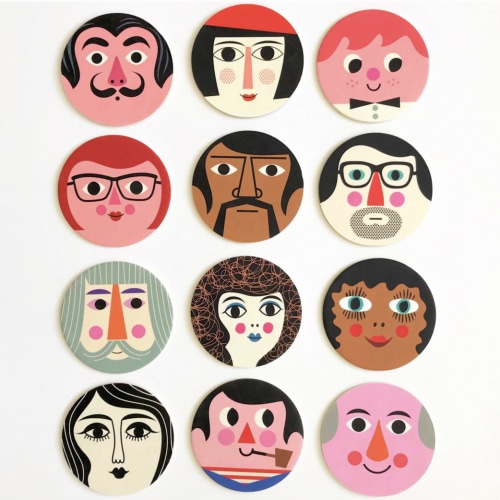 Vilac - Ingela P Arrhenius - Face Coasters