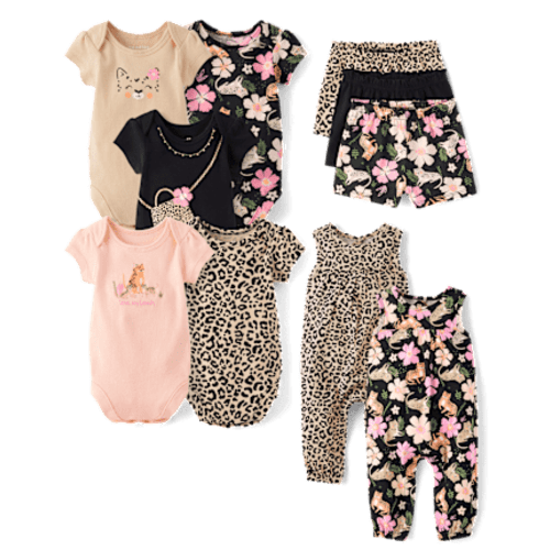 Baby Girls Outfit Set - Floral Leopard Collection | The Children's Place